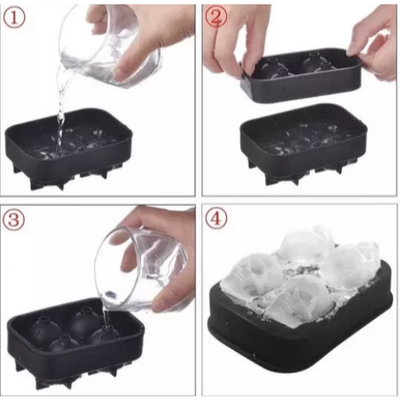 Moldes para hielo en forma de calavera (3 Unidades)